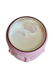 شمعة - فيزاج صويا مع كريستال وردي