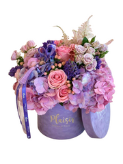 اسطوانة مخملية - زهور أرجوانية