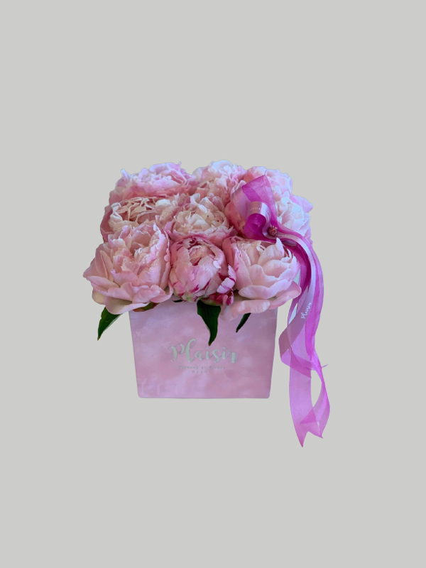 Velvet Square - Peonies Box