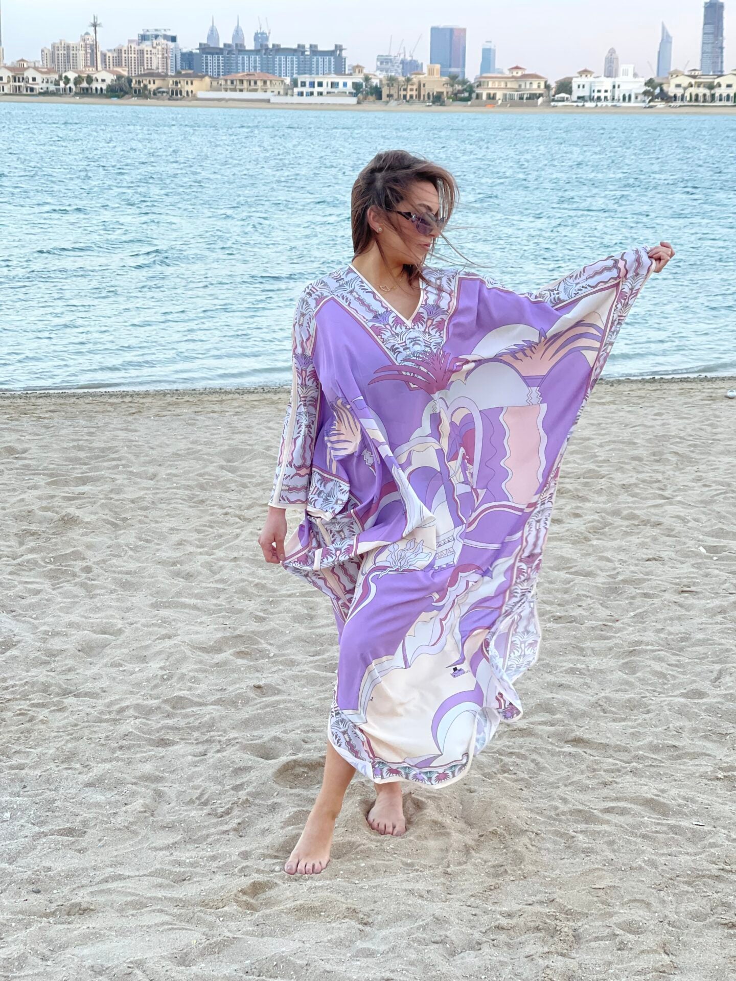 Fashion – Printed Kaftan Purple