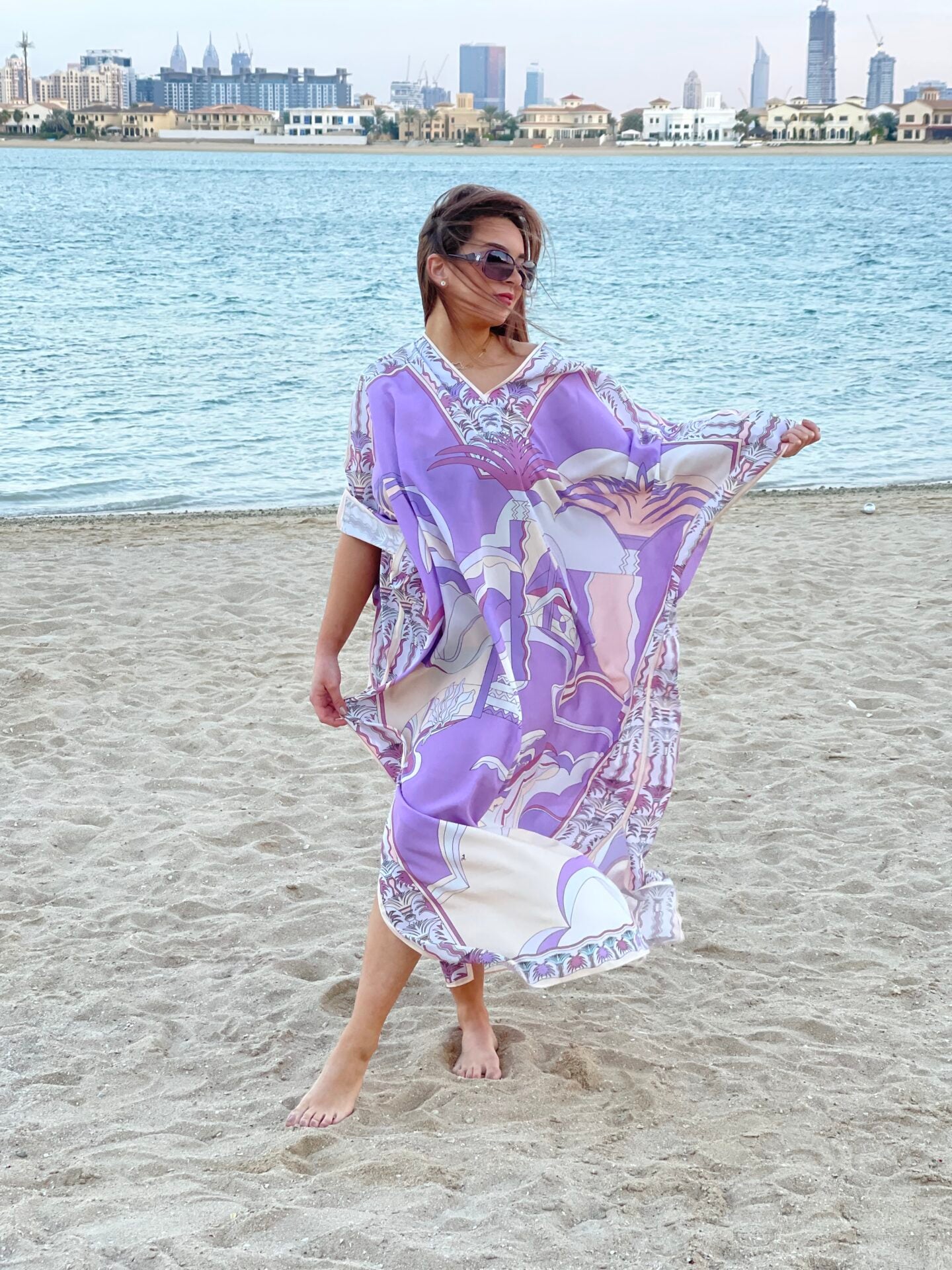 Fashion – Printed Kaftan Purple