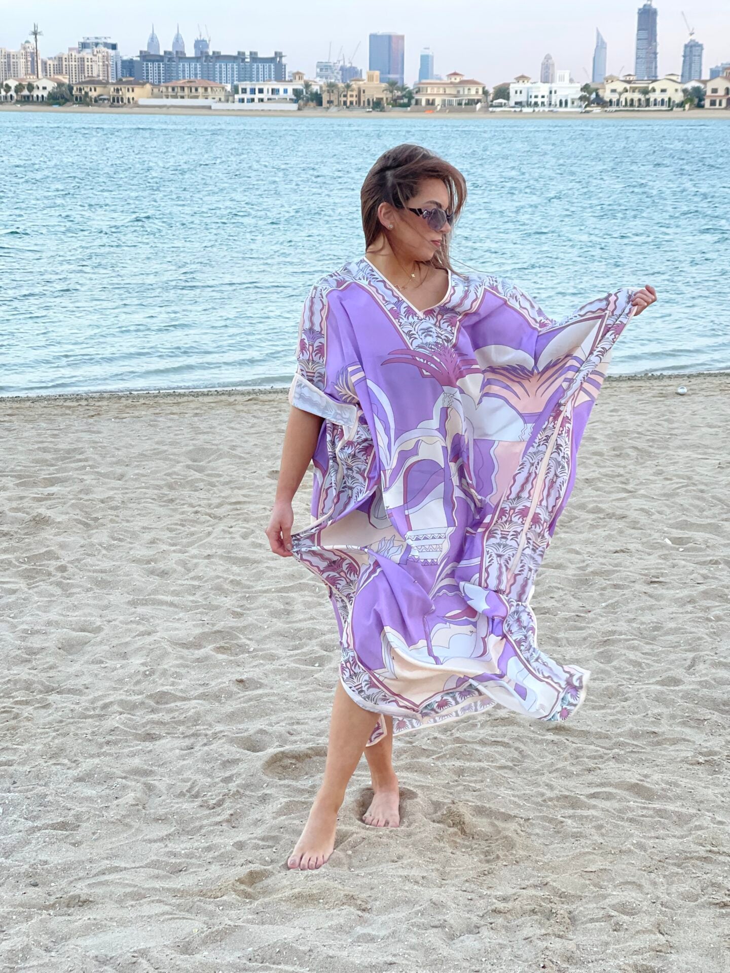 Fashion – Printed Kaftan Purple