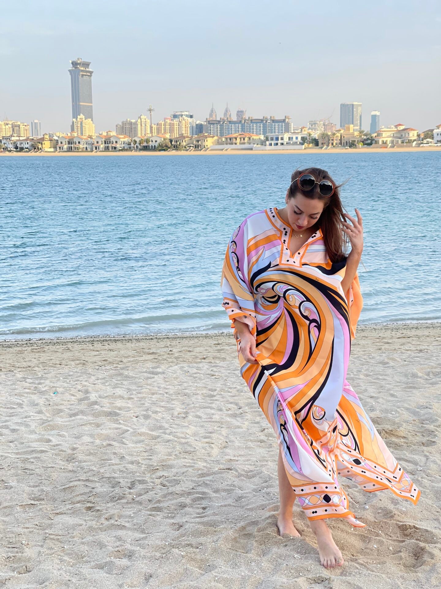 Fashion – Printed Kaftan Orange