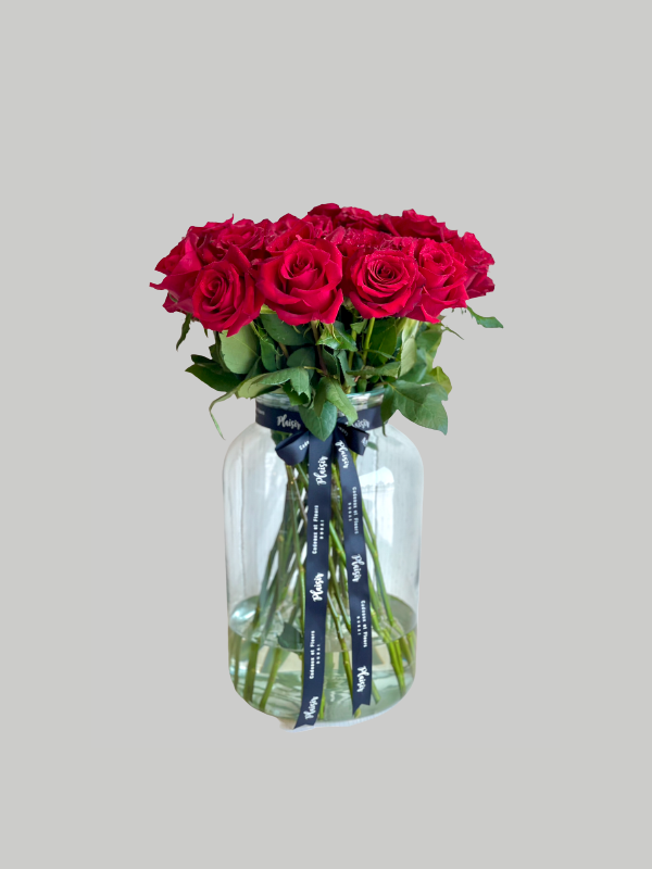 Vase Sorrento - Red Roses