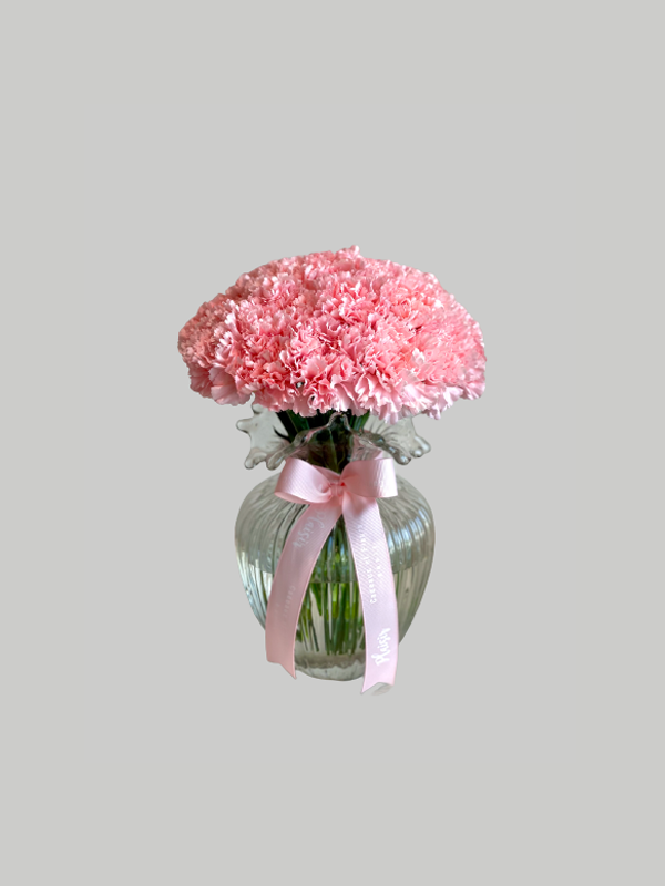 Vase Large Bubblicious - Pink Carnations