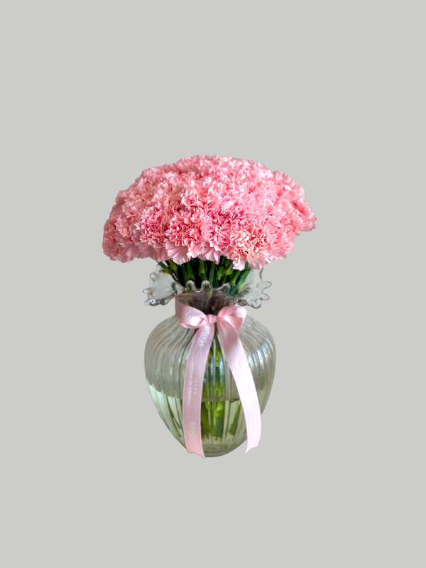 Vase Medium Bubblicious - Pink Carnations