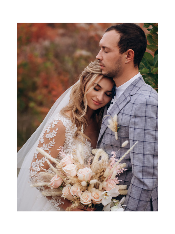 Bridal Bouquet - Forever Rose Infinity and Dried Flowers Bouquet