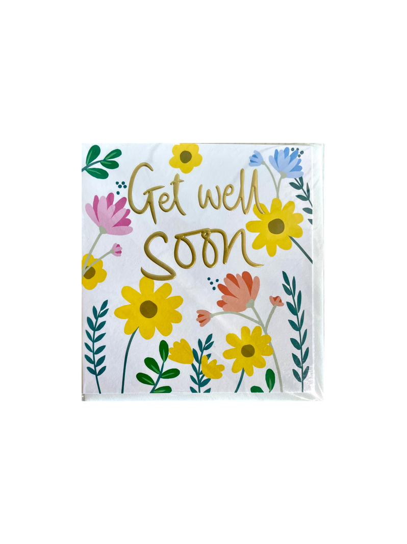 Greeting Card - Get Well Gold