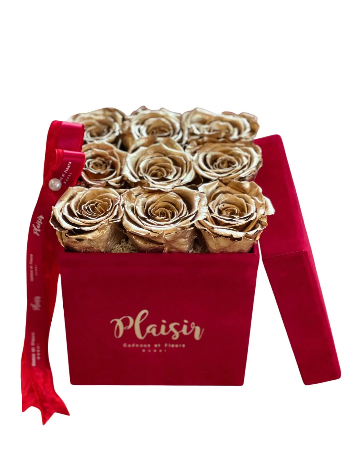 وردة فوريفر إنفينيتي - تسعة ذهب على أحمر