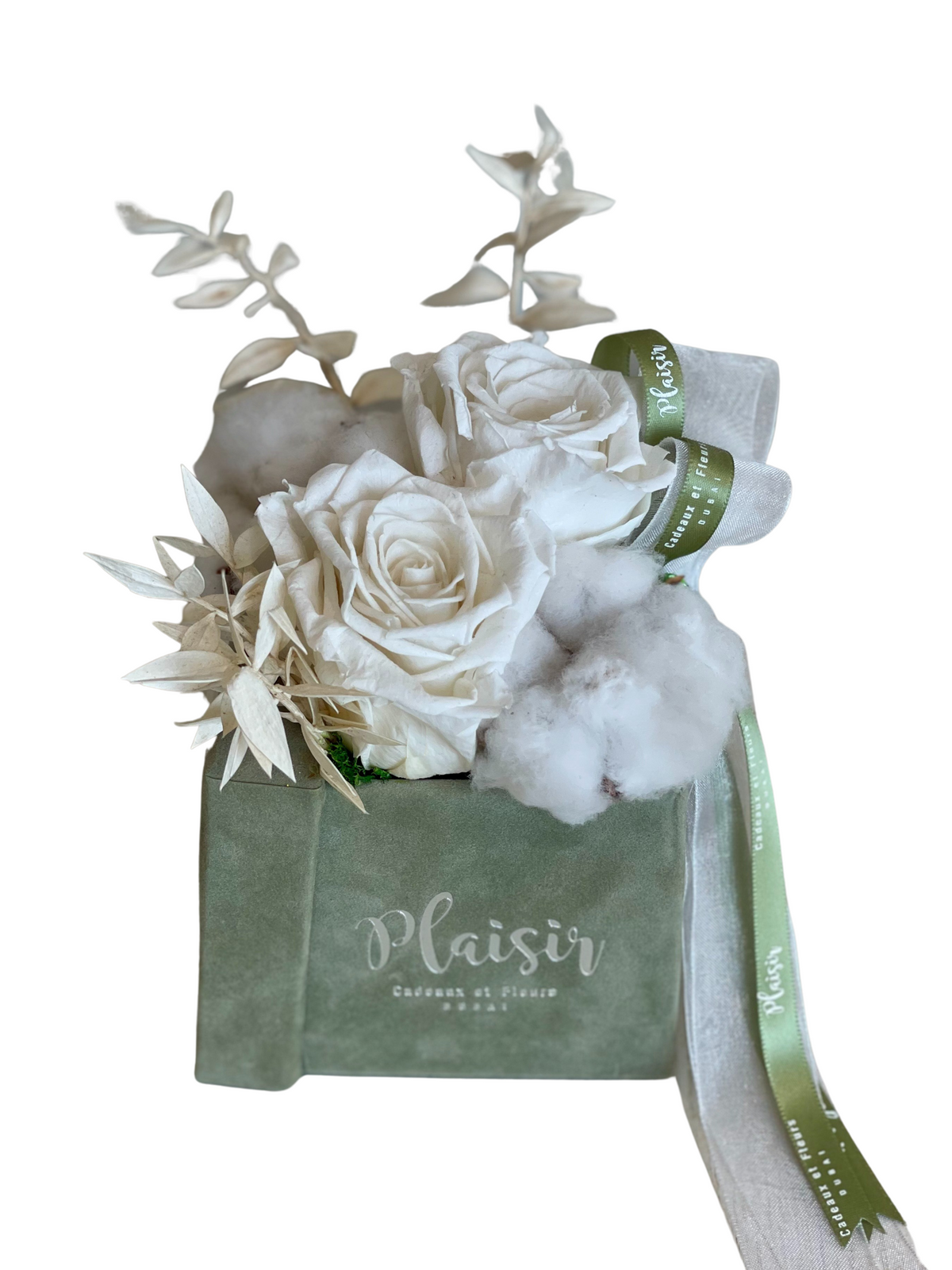 وردة فوريفر إنفينيتي - أخضر مزدوج على أخضر