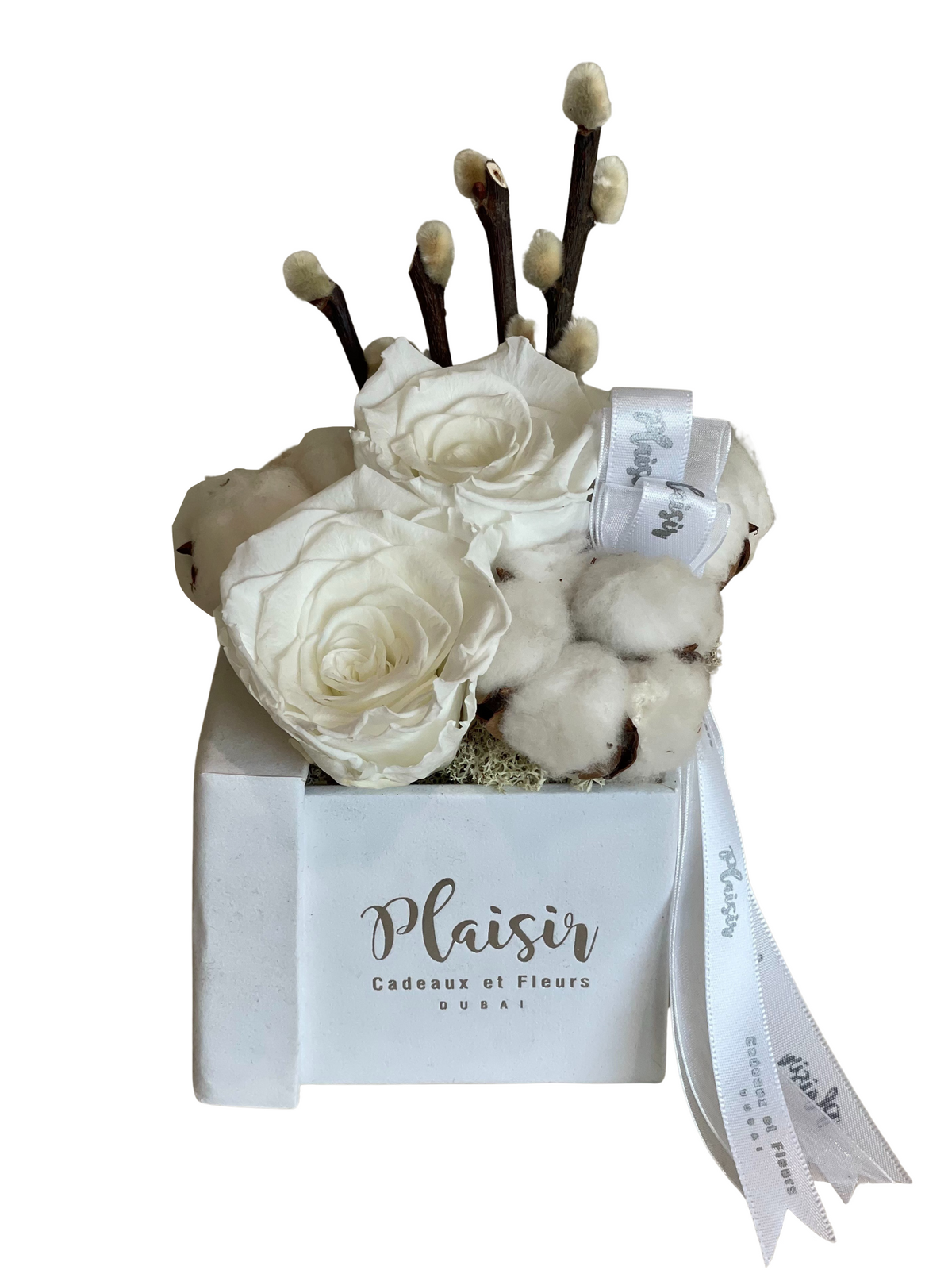 Forever Rose Infinity - Double White on White