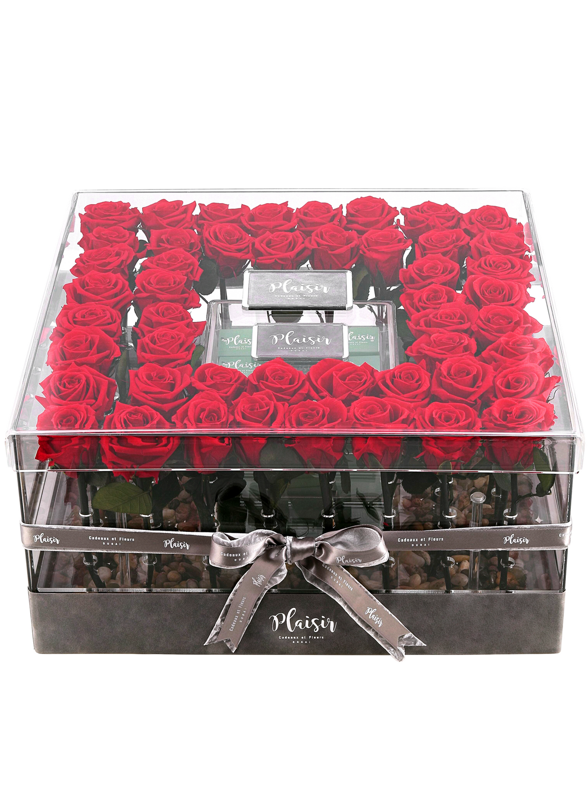 Forever Rose Infinity - VVIP Acrylic with Chocolates