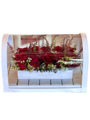 صندوق شوكولاتة فاخر مزين بالزهور