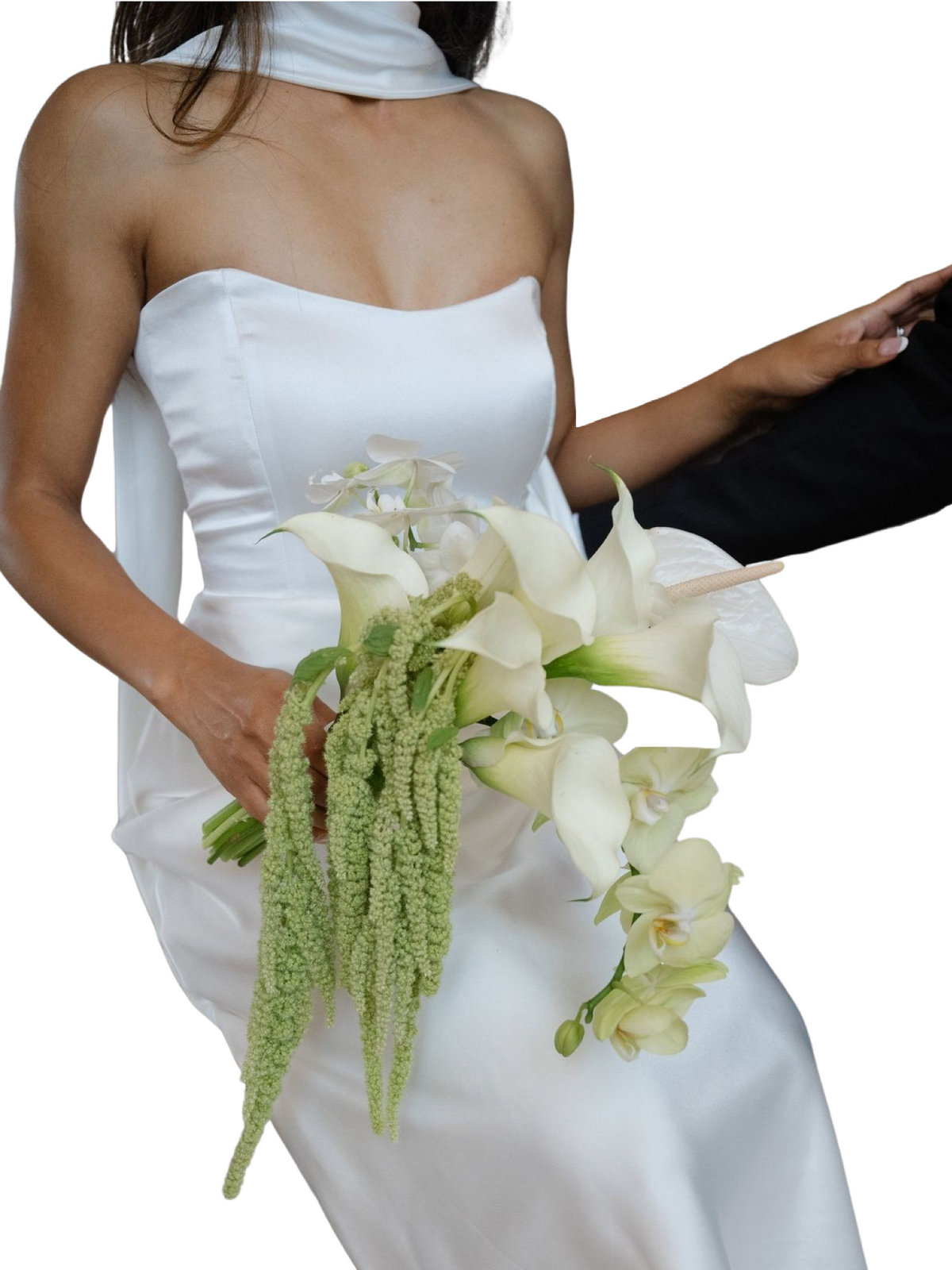 Bridal Bouquet - Feathers and Orchids Bouquet