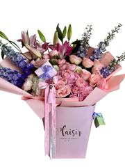 Hand-Tied Bouquet - Bubblegum Luxury