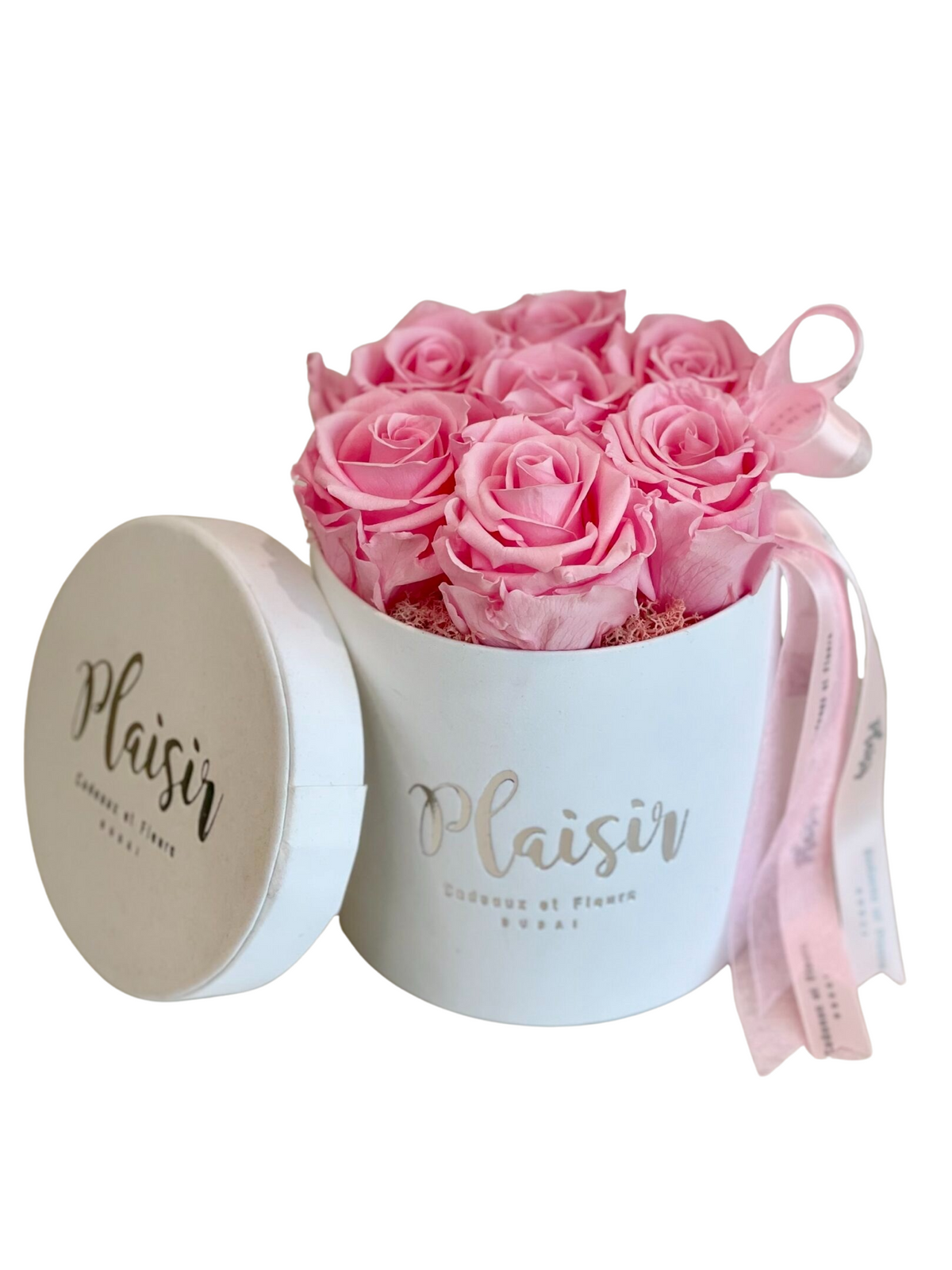 Forever Rose Infinity - Six Pink on White