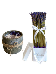 Giftset - Lavender Velvet and Rustic Candle