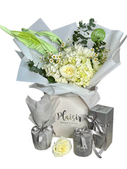 Giftset - Make Someone Smile White Bouquet