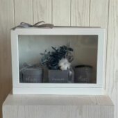 Trio Gift Box with Double Infinity Rose Arrangement - Grey