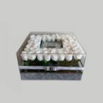 Acrylic – White VVIP Infinity Roses 4 Dozen and 2.5kg Chocolates
