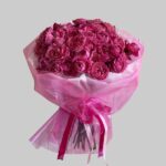 Cerise Garden Rose Bouquet
