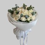 Heavenly White Garden Rose Bouquet